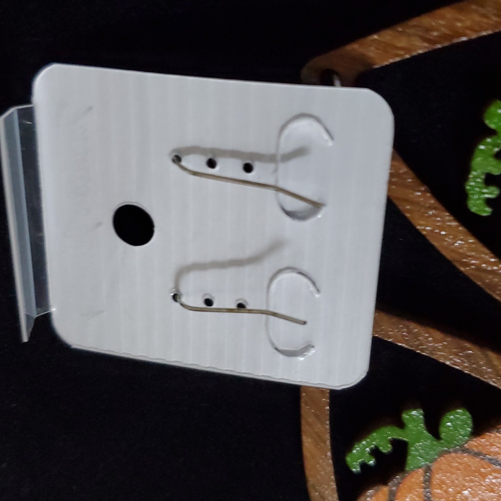 Fall Pumpkin Teardrop Earrings - Picture 5 of 7